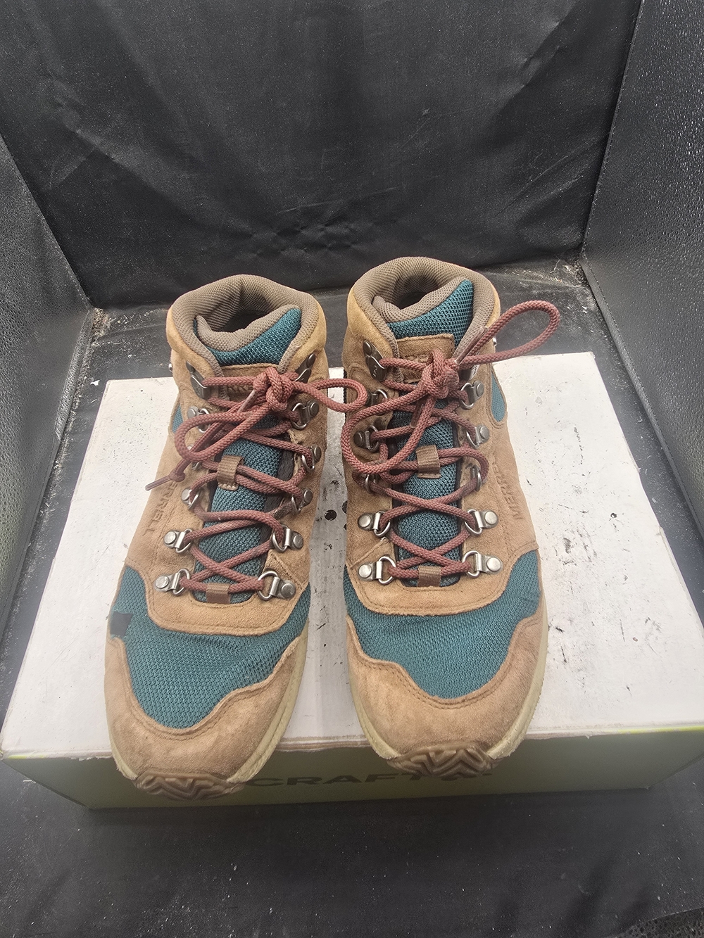 Merrell Teal and Brown Trail Boots